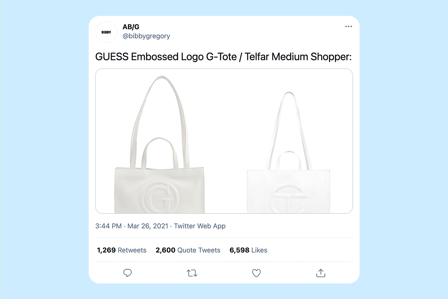 guess and telfar bag